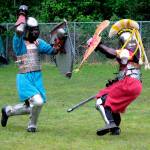 SCA members practice one-on-one combat.                                Michelle Beahm / Kitsap News Group