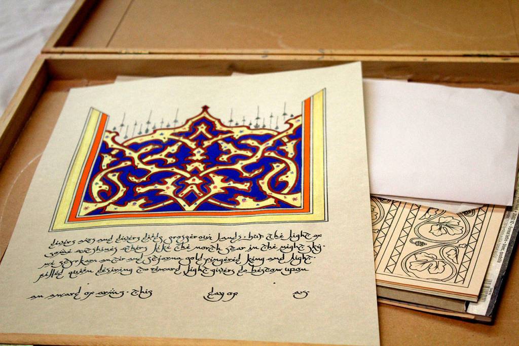 Scribes with the SCA use historically accurate pigments to create inks for their awards, charters and other kingdom documents.                                Michelle Beahm / Kitsap News Group