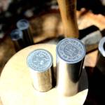 Two coin dyes for opposite sides of a coin, used in hand striking.                                Michelle Beahm / Kitsap News Group