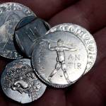 Arion the Wander has made more than 200 coin dyes, carved by hand. Some of the coins are purely custom, and others can be recreations of real historical coins. In recreations, he ensures both sides of the coin are not historically accurate so people can&rsquo;t try to resell them as authentic.                                Michelle Beahm / Kitsap News Group