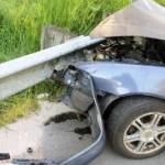 A car and a pickup truck collided shortly before 5 p.m. in the southbound lane of Highway 305, May 22. A Lemolo man said he was driving &ldquo;traffic speed at best&rdquo; but believes he passed out from fatigue and heat. When he came to, he said, his car had crashed into a pickup truck and then a guardrail. (Richard Walker/Kitsap News Group)