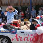 Ardis Morrow was the Grand Marshal. That&rsquo;s Bill Austin behind the wheel.