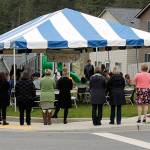 On May 17, while children played on the nearby playground, about 60 public officials, neighbors, and friends and family members gathered under a white tent canopy to see Poulsbo&rsquo;s nine newest homeowners officially receive the keys to their new homes in the Summerset Homes sub-division off Viking Way. Asla/Kitsap News Group
