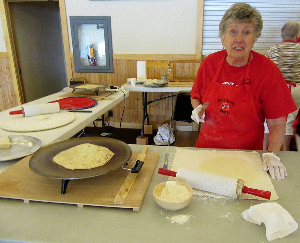 &ldquo;Think of it as a Norwegian tortilla,&rdquo; joked long-time Lefse maker Myrt Jodray, Terryl Asla/Kitsap News Group