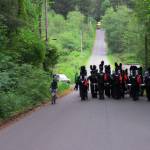 Principal Coons walked back with the band to their waiting busses, followed by a youthful music lover. Terryl Asla/Kitsap News Group