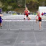 The Olympic League Championship track meet is scheduled to begin at 10 a.m. May 6 at North Kitsap High School. Eleven teams are scheduled to compete. This photo is from the Lil&rsquo; Norway Invitational, April 22 at North Kitsap. (Sophie Bonomi/Kitsap News Group)