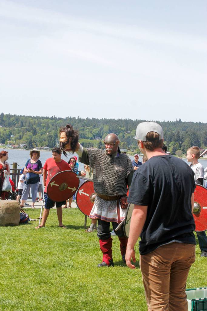 Shield wall at Viking Fest is a test of strength and mettle| Photo gallery