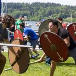 Shield wall at Viking Fest is a test of strength and mettle| Photo gallery