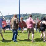 Shield wall at Viking Fest is a test of strength and mettle| Photo gallery