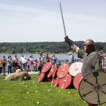 Shield wall at Viking Fest is a test of strength and mettle| Photo gallery