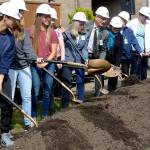 The ceremonial shovel turning May 31 signifies the official groundbreaking of the Olympic High School construction project.                                Photo courtesy Central Kitsap School District