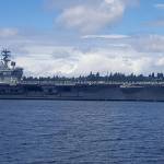 USS Nimitz leaves Bremerton port with 3,000 aboard