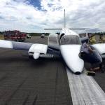 A twin-engine airplane&rsquo;s nose landing gear did not extend, forcing the pilot to land without it. He made a &lsquo;textbook&rsquo; landing, with minimal damage to the plane and runway, and all three people on board exited uninjured.                                Photo courtesy South Kitsap Fire and Rescue