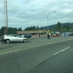 An accident involving multiple vehicles in the eastbound lanes of Highway 16 in Gorst has reportedly resulted in a number of serious injuries, according to Washington State Patrol Trooper Russ Winger. One person was airlifted to a hospital. Photo credit: Steve Rinehart | Kitsap Daily News
