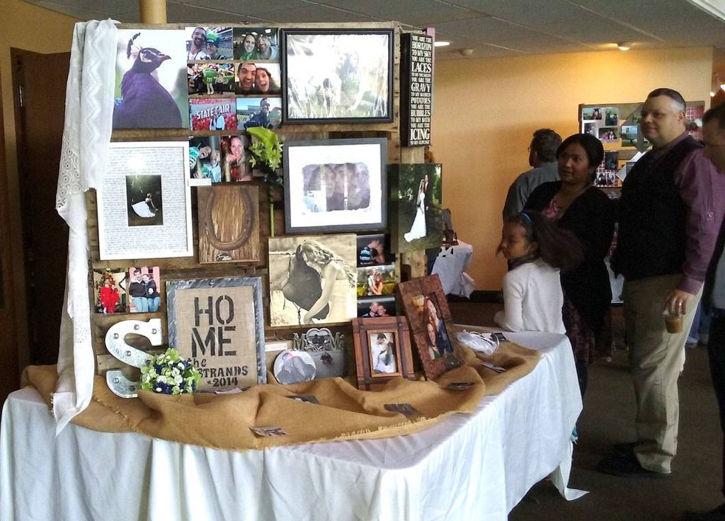 Photographs and other items helped tell the story of Brianna Strand&rsquo;s life, June 3 at Gateway Fellowship. (Ian Snively/Kitsap News Group)