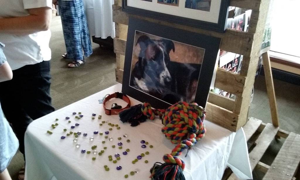 Bentley, Brianna Strand&rsquo;s dog, preceded her in death by a week. They were interred next to each other in Poulsbo. (Ian Snively/Kitsap News Group)