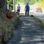 Residents and pets have been quick to take advantage of the new path and good weather.                                Terryl Asla/Kitsap news Group