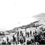 Fishing derbies were popular events in the 1920s and 1930s. This one&rsquo;s on Orchard Beach, just east of what is now Norwegian Point Park.