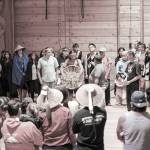 Traditional songs, dances, gifting and teachings continue round the clock in longhouses, like this one in 2016 at Suquamish&rsquo;s House of Awakened Culture. (Sophie Bonomi/2016)
