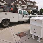 Kitsap County Public Works installs a new ballot drop box in Manchester. Photo: Kitsap County Election Division