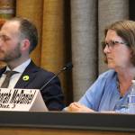 Bremerton City Council candidate Deborah McDaniel listens to a question at the League of Women Voters candidates forum, July 11 in the Norm Dicks Government Center. (Michelle Beahm/Kitsap News Group)