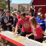 Ross McCurdy and his daughter, Mira, set a team world record for number of eggs cracked in a minute. (Michelle Beahm/Kitsap News Group                                 Ross McCurdy and his daughter, Mira, set a team world record for number of eggs cracked in a minute. (Michelle Beahm/Kitsap News Group                                 Ross McCurdy and his daughter, Mira, set a team world record for number of eggs cracked in a minute. (Michelle Beahm/Kitsap News Group                                 Ross McCurdy and his daughter, Mira, set a team world record for number of eggs cracked in a minute. (Michelle Beahm/Kitsap News Group
