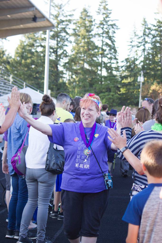 Relay For Life participants walk for a cure