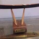 Richard Demain carved the canoe model out of cedar. (Ian A. Snively/Kitsap News Group)