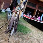 Twelve canoes from several Coast Salish nations visited Suquamish on July 20, en route to We Wei Kai and Wei Wai Kum First Nations territory at Campbell River, B.C. (Richard Walker/Kitsap News Group)