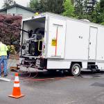 Poulsbo&rsquo;s Utility Video Inspection Truck discovered the crumbling sewer line along Highway 305.                                 Terryl Asla/Kitsap News Group