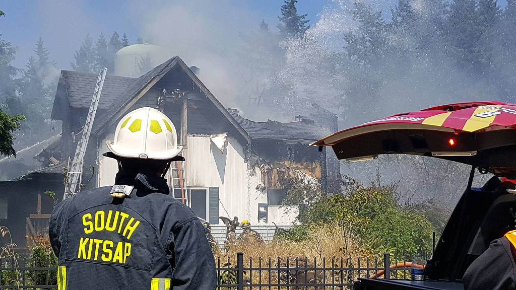 Port Orchard house destroyed by fire; no injuries reported