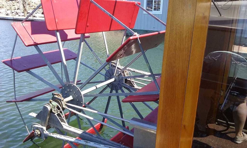 Dunlap&rsquo;s paddle is 6 feet long in diameter.                                Ian Snively / Kitsap News Group