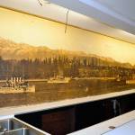 Still in the theater is Asahel Curtis&rsquo; 35-foot photographic mural depicting the Great White Fleet of 1908 and the Bremerton Navy Yard. It was one of the largest photo murals ever produced in the Pacific Northwest at the time, according to Sound West Group. (Courtesy/Sound West Group)