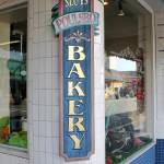Carved wooden Sluys&rsquo; Bakery sign.                                Terryl Asla/Kitsap News Group