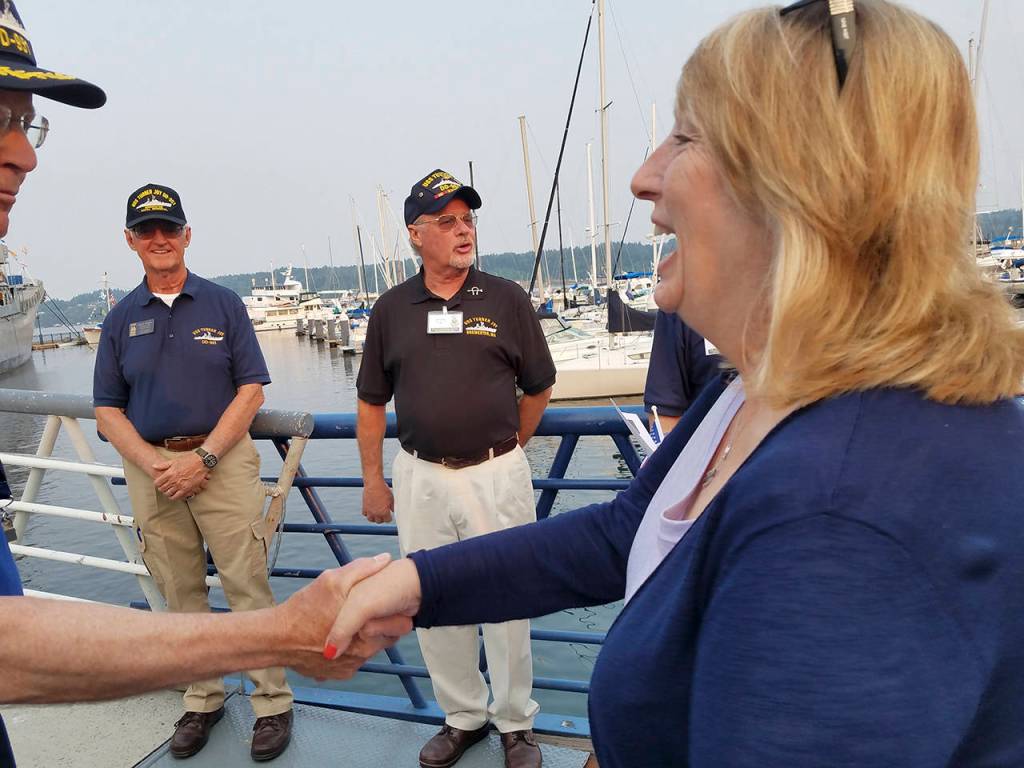 Turner Joy crew members from the Vietnam War era welcomed guests to what they called &ldquo;their home&rdquo; as they came aboard.                                Terryl Asla/Kitsap News Group