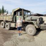 The dump truck and tractor that tows the grinder are Vietnam war era Army surplus. The Williams have several more that are more World War II and Viename era show vehicles including a half track, a scout car, several jeeps, as well as some airborne equipment. They belong to the West Sound Military Vehicle Presentation Club, that includes collectors from Kitsap, Jefferson and Mason counties as well as Canada.                                Terryl Asla/Kitsap News Group