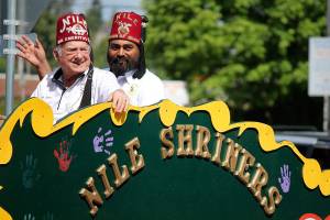 The Kitsap County Shrine Club participated in the 2017 Armed Forces Day Parade. They club will be holding a free workshop Oct. 9 to screen for potential patients for the Portland Shriners Hospital, which provides free medical care to accepted patients until they&rsquo;re 18 years old.                                Michelle Beahm / File photo