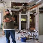 Sean Delaire, founder of Left Right Straight, works on the complete renovation of the nonprofit&rsquo;s new headquarters. Michelle Beahm/Kitsap News Group