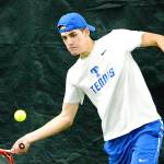 Olympic&rsquo;s Keaton Dean goes for the ball during his team&rsquo;s first match against Steilacoom on Oct. 27. (Mark Krulish/Kitsap News Group)