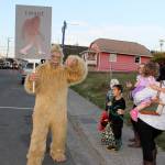 A sasquatch 
campaigns for believers on Jensen Way en route to Front Street in downtown Poulsbo, Oct. 31.                                Richard Walker/Kitsap News Group