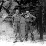 Poulsbo pals Edward Iversen, USAF, and Bob McClelland, U.S. Army, meet in Korea in 1953. (Contributed photo)
