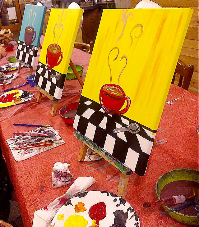 At Paints and Pints Nights, Danielle Rimbert breaks down the creation into step-by-step, easy-to-follow instruction.                                Rimbert Illustrations / Courtesy