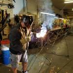 All of the frames that the lights hang on are made by local volunteers.