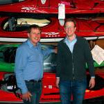 U.S. Rep. Derek Kilmer, D-Gig Harbor, talks with Olympic Outdoor Center owner John Kuntz about National Park visitor fee increases proposed by the Department of the Interior. Nick Twietmeyer/Kitsap Daily News.                                 Olympic Outdoor Center owner John Kuntz and U.S. Rep. Derek Kilmer, D-Gig Harbor, pose together for a photo in Port Gamble after discussing possible fee increases at national parks. Nick Twietmeyer/Kitsap News Group