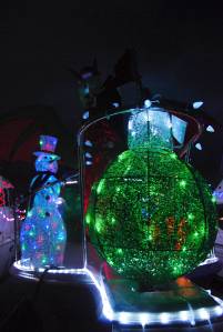 Christmas decor emblazoned a boat at Port Orchard marina last year during the Festival of Chimes and Lights event. Photo: Bob Smith