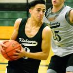 <em>Klahowya senior Tim Coots (3) drives into the paint during his teams practice on Nov. 27.</em>                                Mark Krulish/Kitsap News Group