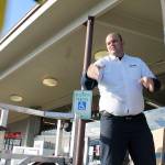 Scott Kelly of the Port Orchard Les Schwab Tire Center loads paper towels onto a truck for delivery to Food Lifeline, Nov. 17. (Richard Walker/Kitsap News Group)