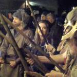 Vikings await the Lucia Brides lighting of the Julefest bonfire, Dec. 2 at Muriel Iverson Williams Waterfront Park. (Richard Walker/Kitsap News Group)