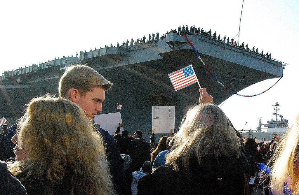 Families rejoice as USS Nimitz returns
