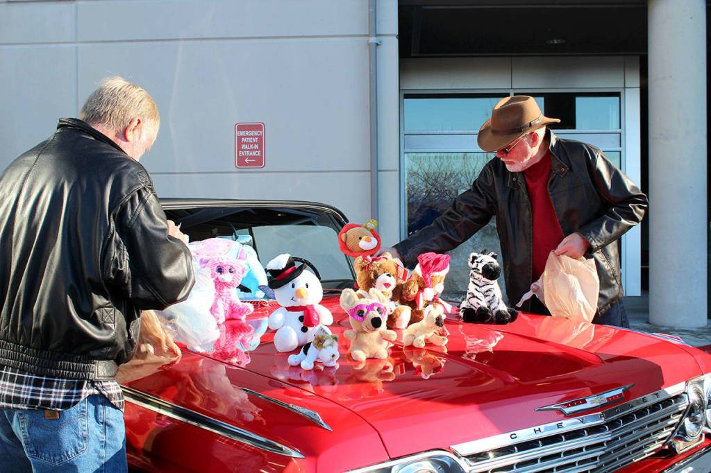 About 150 stuffed animals were donated to Harrison Hospitals ER by the Olympic Vintage Auto Club.                                Michelle Beahm / Kitsap News Group